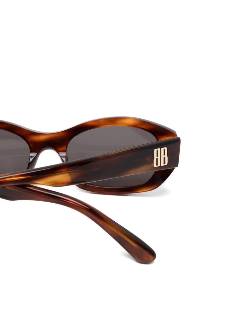  Balenciaga Eyewear Geometric-frame Sunglasses - Brown 