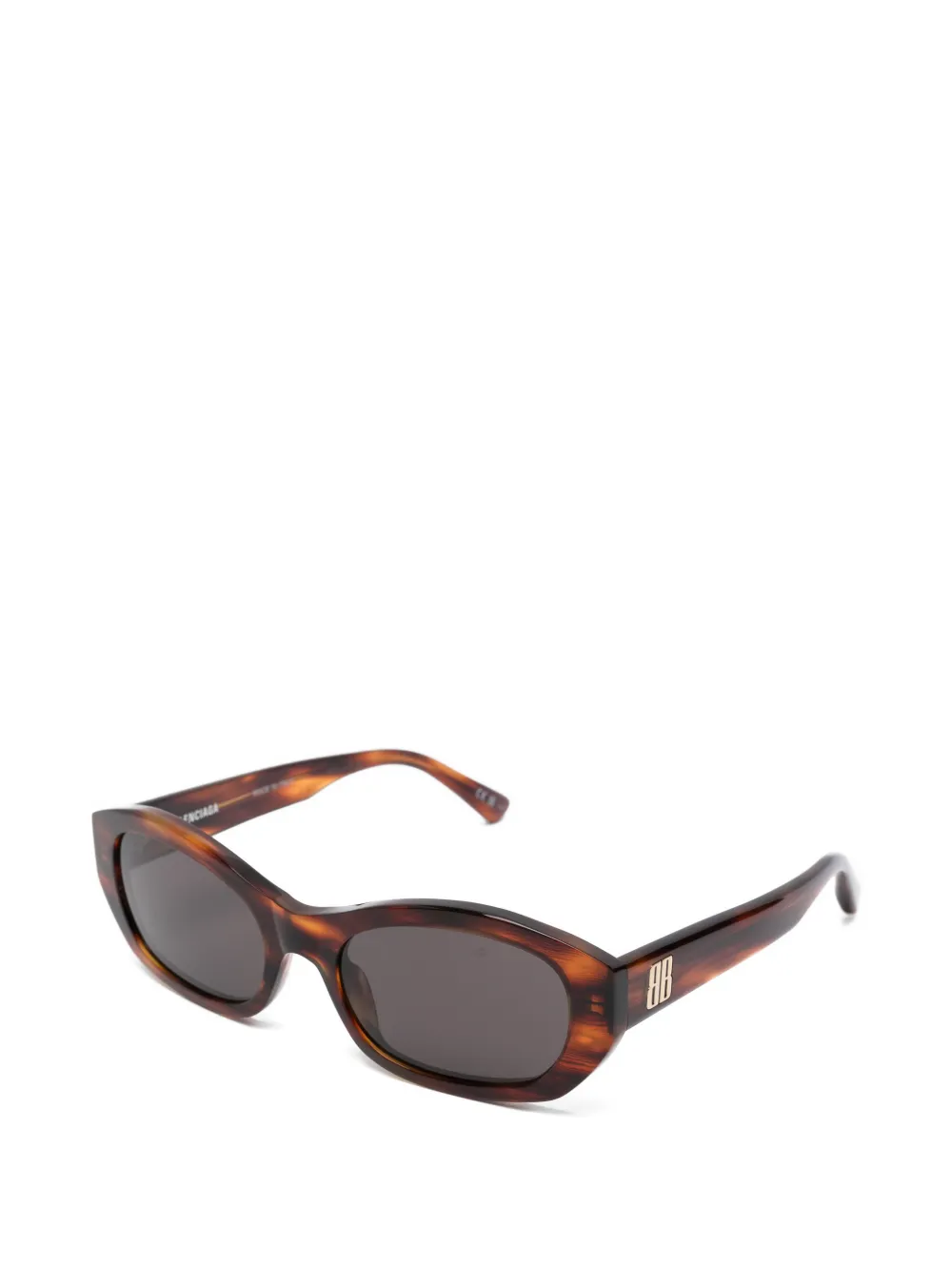  Balenciaga Eyewear Geometric-frame Sunglasses - Brown 