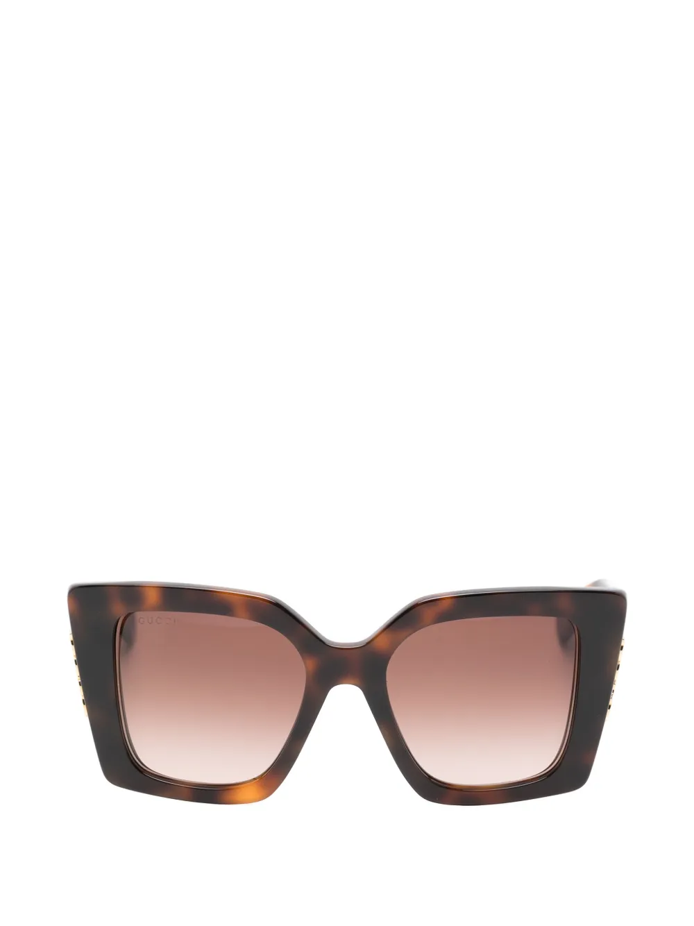 Gucci Eyewear logo-detail square-frame sunglasses - Marrone