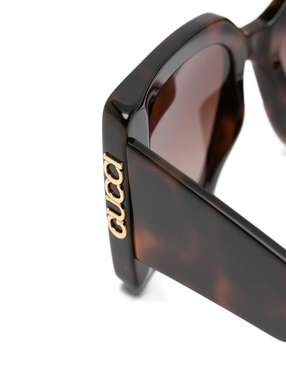 Gucci Eyewear Zonnebril met vierkant montuur Bruin