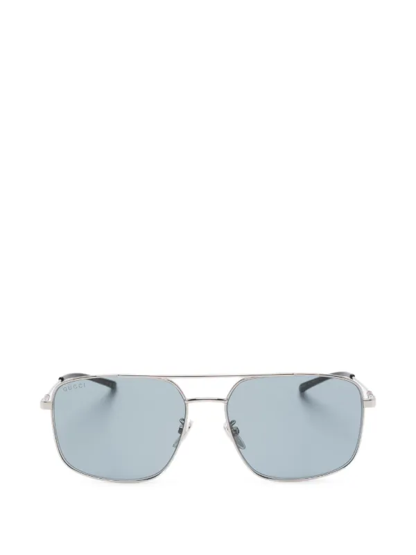 Gucci Eyewear ジオメトリックフレーム サングラス | シルバートーン