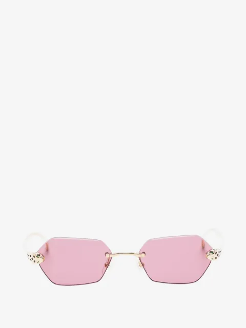 Cartier Eyewear geometric rimless sunglasses