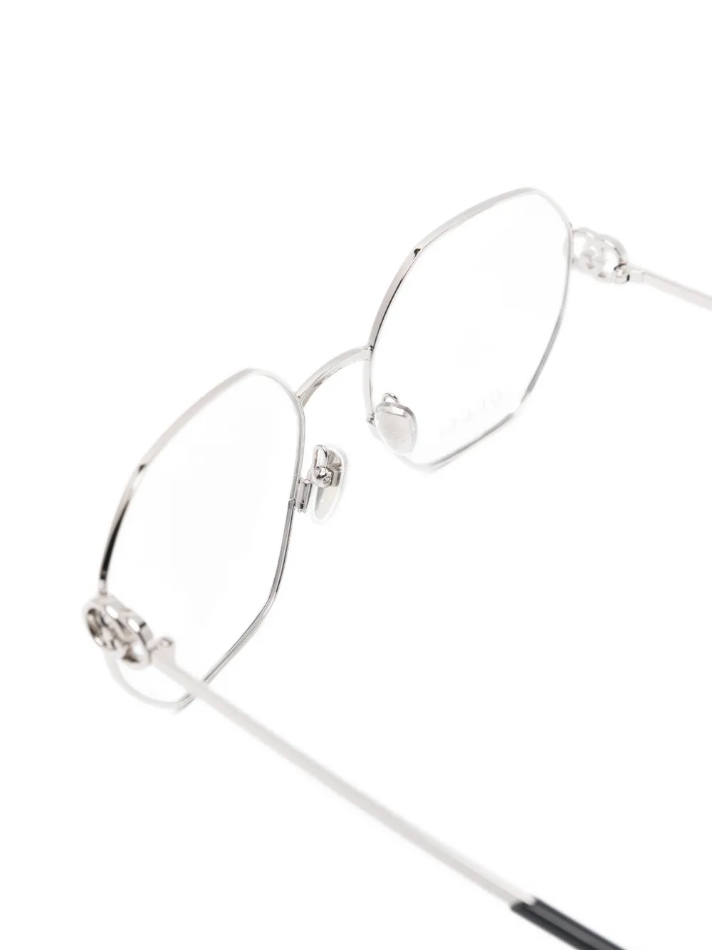  Gucci Eyewear Geometric-frame Glasses - Silver 