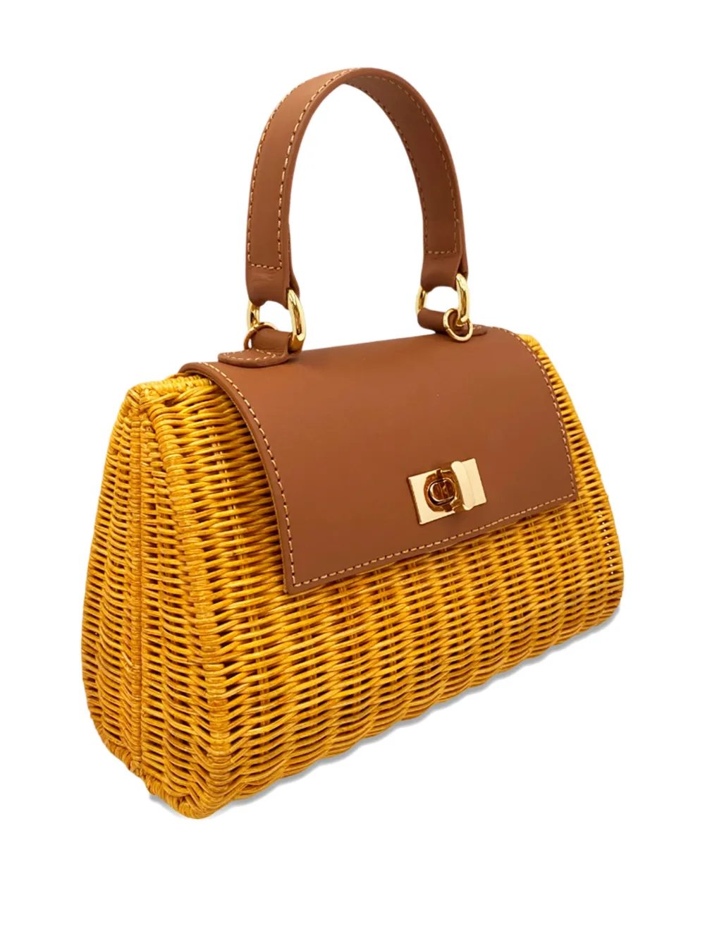  Serpui Yasmin Top-handle Tote Bag - Yellow 