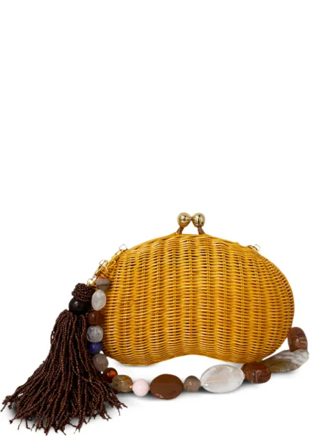 SERPUI Claire wicker clutch bag