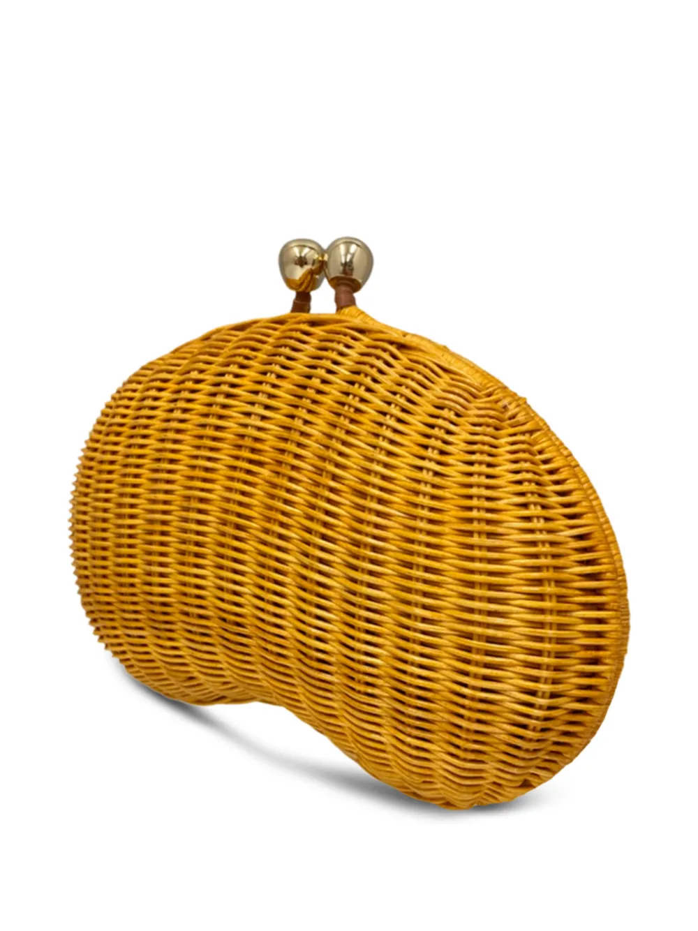  Serpui Claire Wicker Clutch Bag - Yellow 