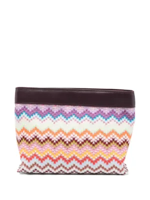 Missoni Raschel ジグザグパターン クラッチバッグ | ニュートラル 