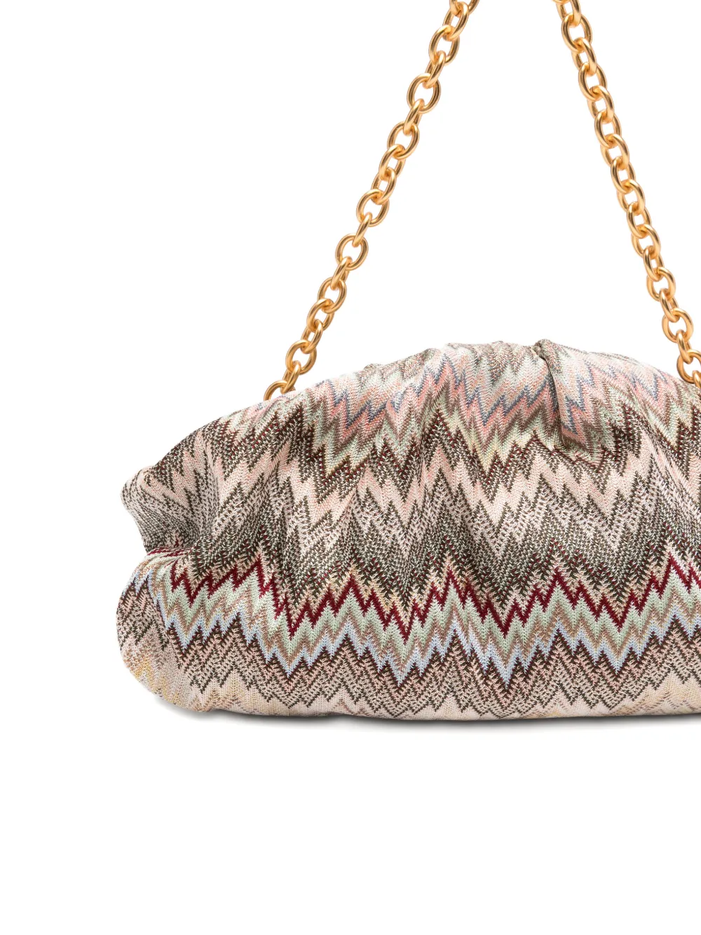 Missoni Raschel clutch met zigzag patroon Beige