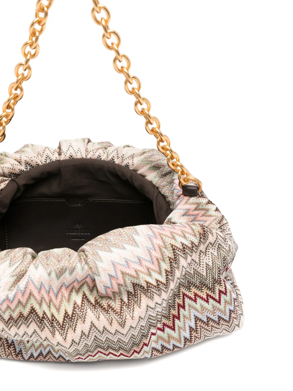 Missoni Raschel clutch met zigzag patroon Beige