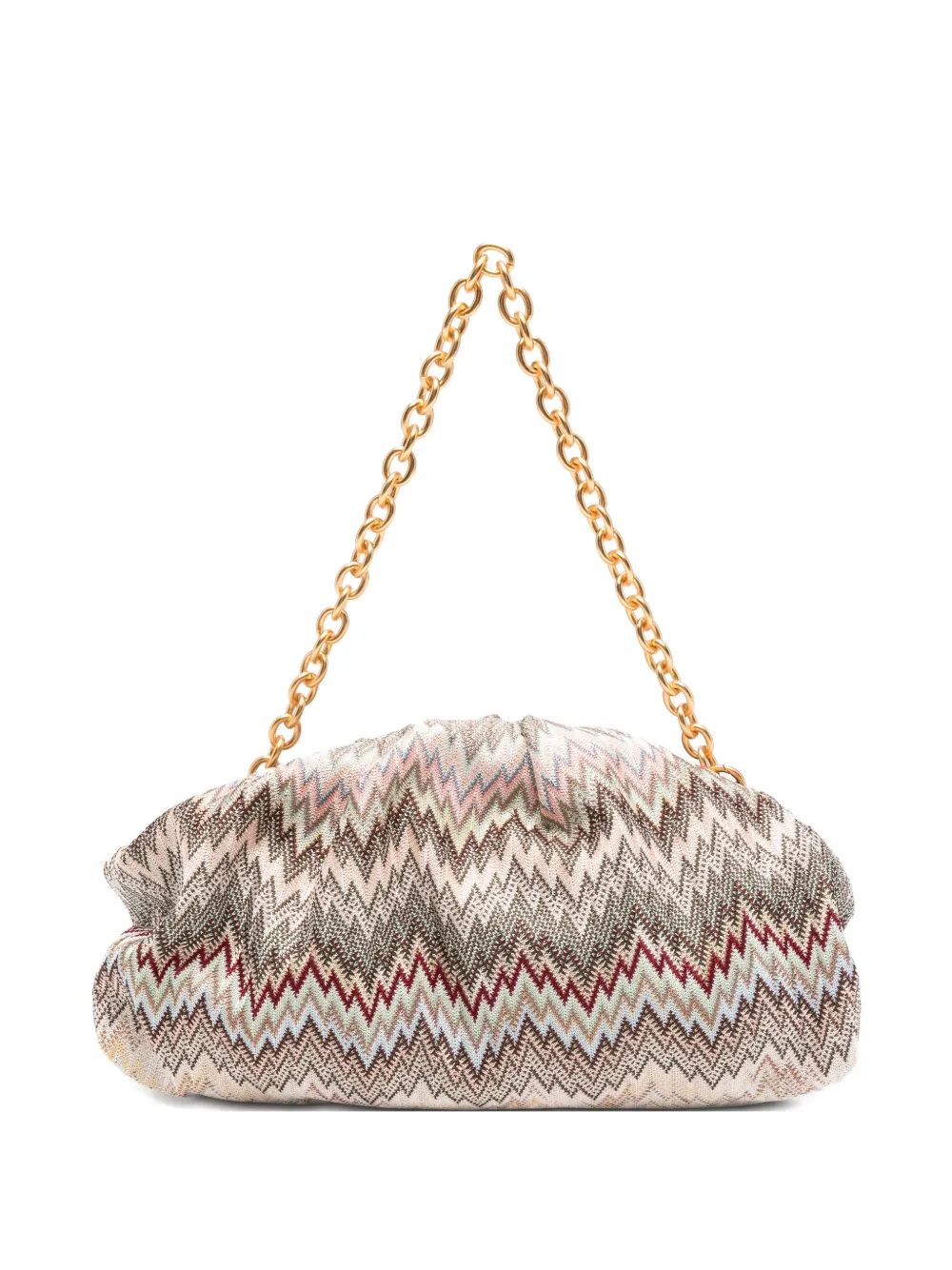 Missoni Raschel zig-zag pattern clutch bag - Toni neutri