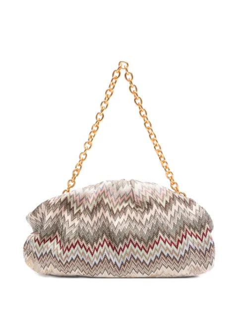 Missoni Raschel zig-zag pattern clutch bag