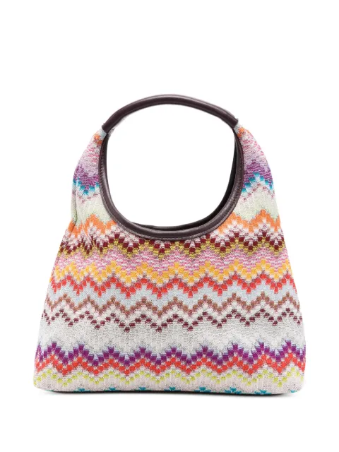 Missoni tote Raschel con motivo en zig zag