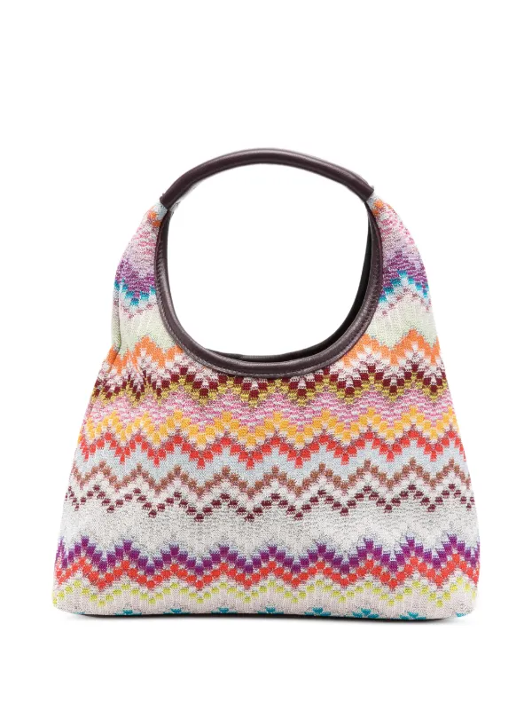 Missoni Raschel Zigzag-pattern Tote Bag in Neutrals