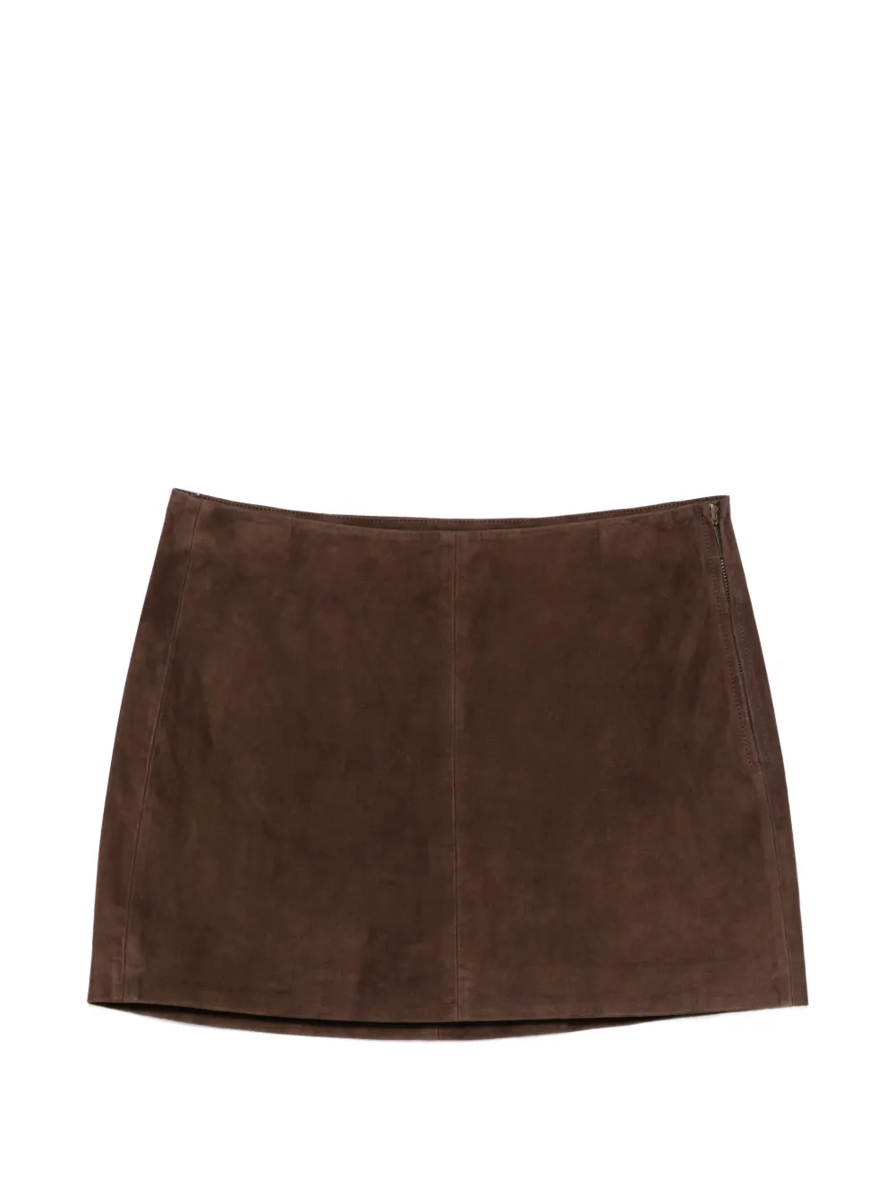 Arma Melody leather mini skirt - Marrone