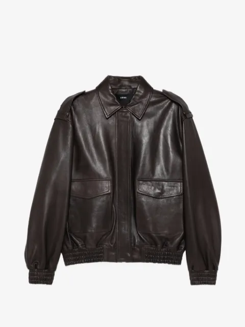 Arma Astra leather bomber jacket