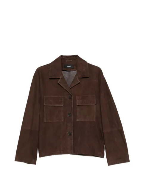 Arma Flore flap-pocket suede jacket