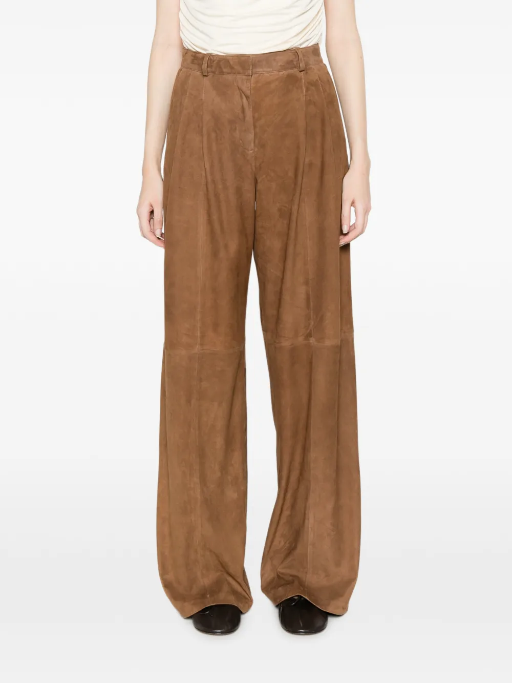  Arma Straight Leg Trousers - Brown 