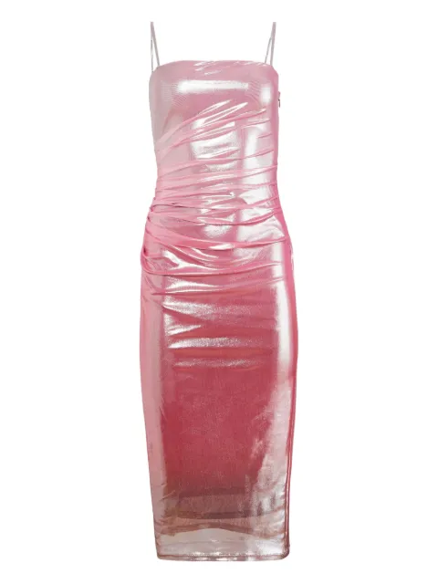 Fleur Du Mal metallic-finish ombré midi dress