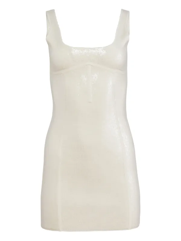 fleur du mal sequin dress Sequin Knit V-Neck Dress