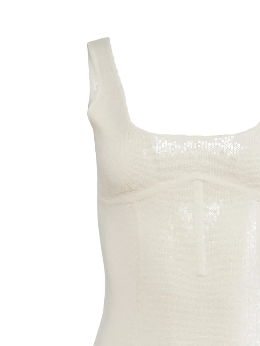 Fleur Du Mal sequin knit mini dress - Beige