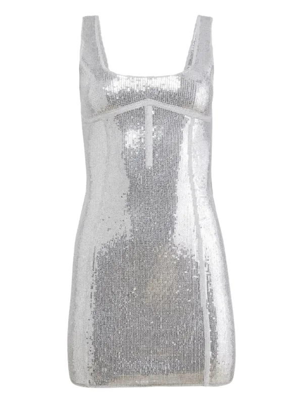 white glitter cocktail dress Portia & Scarlett - PS24017 Strapless Bra Back Spanx GiftGuide With its shimmering sequins Size:16 W