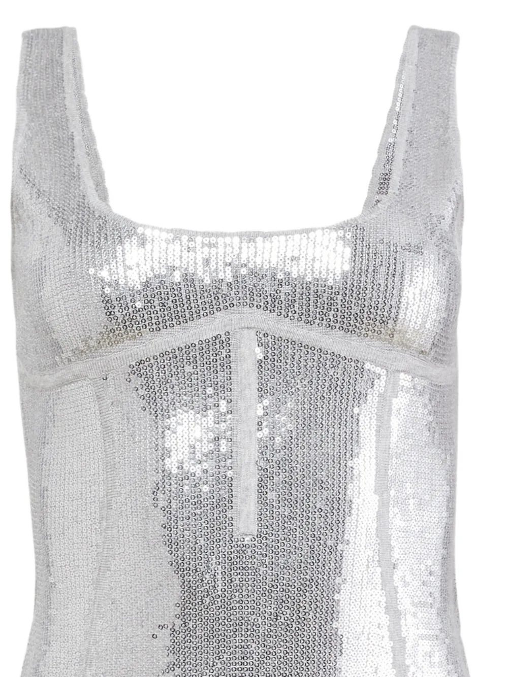 Fleur Du Mal sequin knit bodycon dress - Zilver