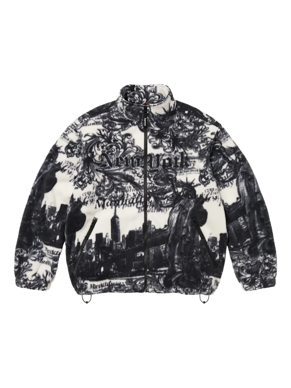 Supreme New York Fleecejacke mit Print - Weiß