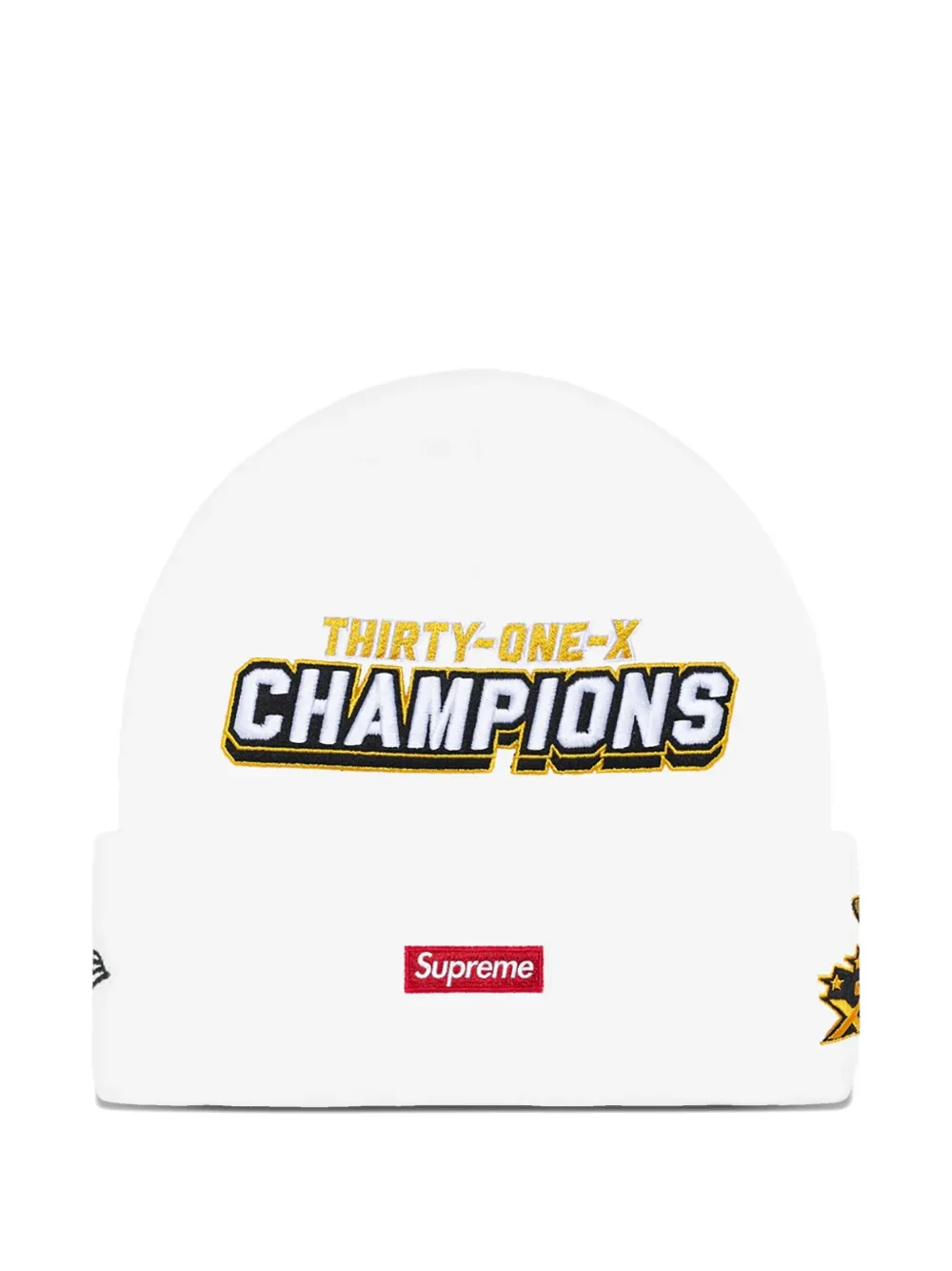 Supreme x New Era voetbalmuts met applicatie - Wit