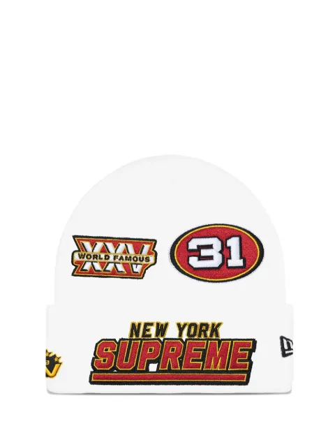 Supreme x New Era appliqued football beanie