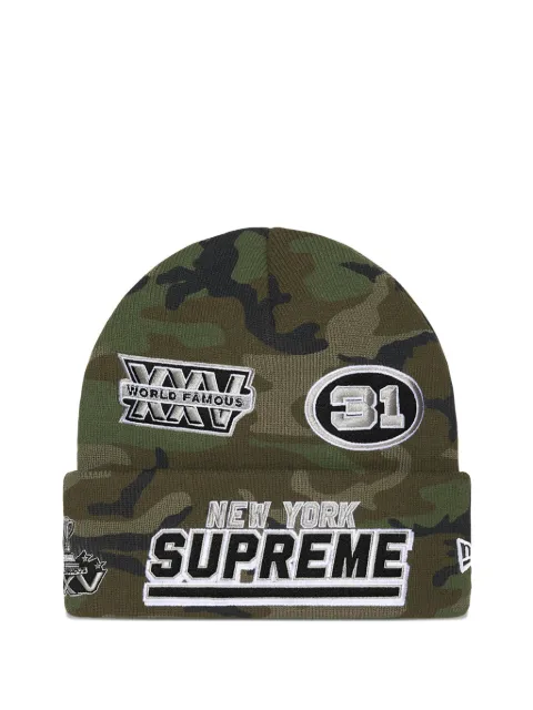 Supreme camouflage applique beanie