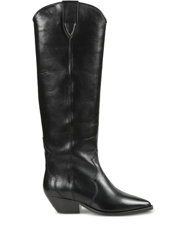 Marant Étoile Pointed-toe Knee-high Boots in Black