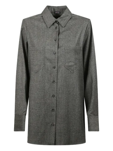 Kiton prince-of-wales wool shirt