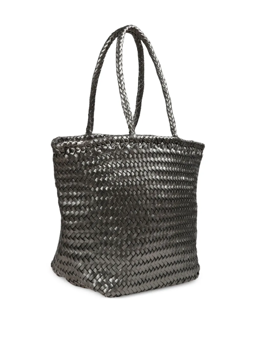  Dragon Diffusion Woven Grace Basket Small Tote Bag - Grey 