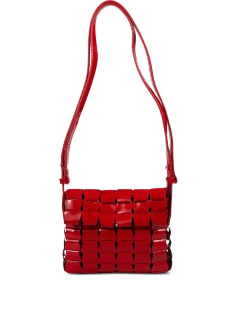 DRAGON DIFFUSION woven patent cross body bag
