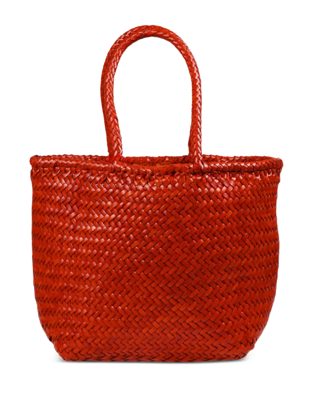 DRAGON DIFFUSION Grace woven tote bag - Rosso