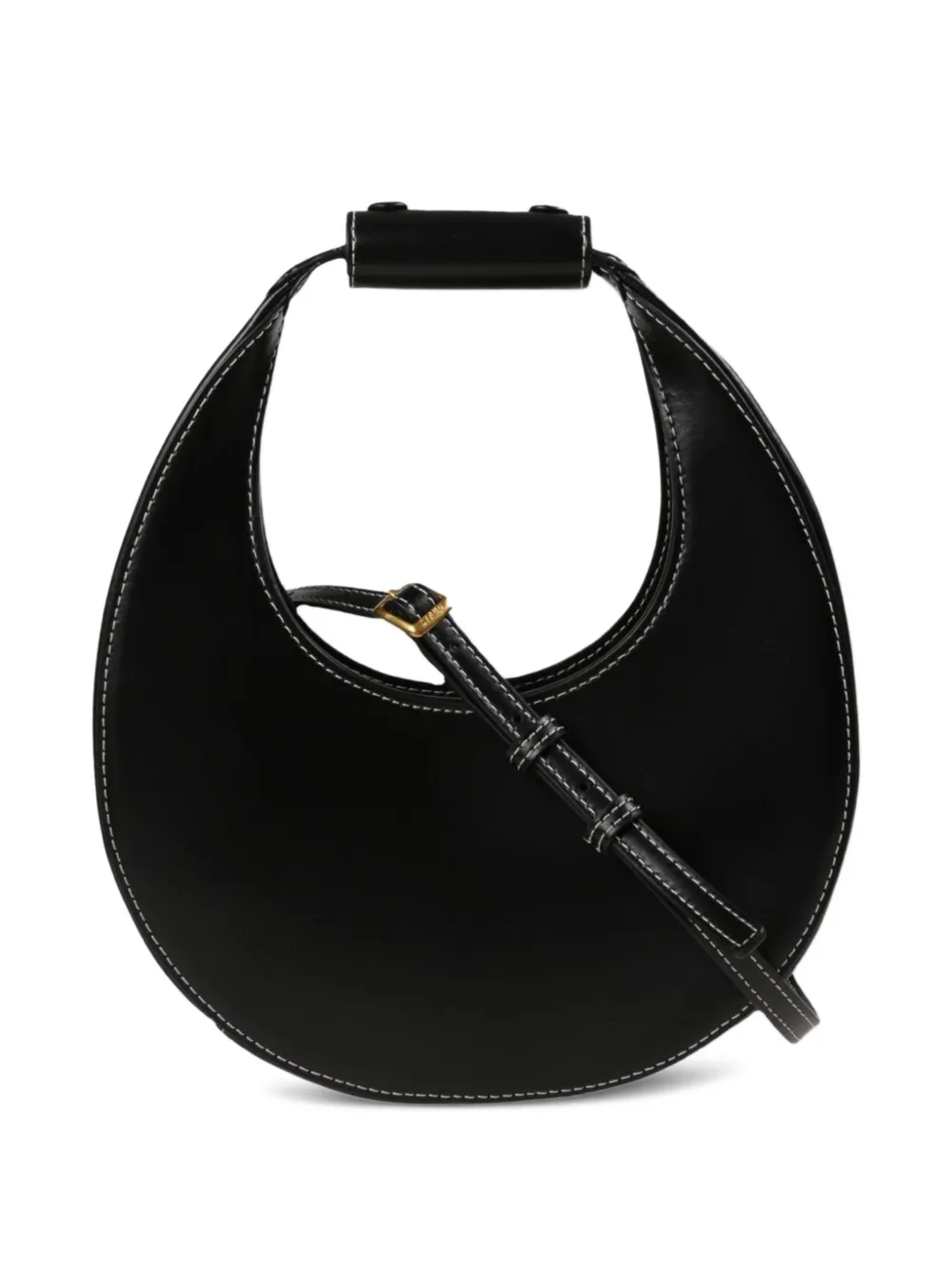 STAUD Borsa a spalla con cuciture a contrasto - Nero