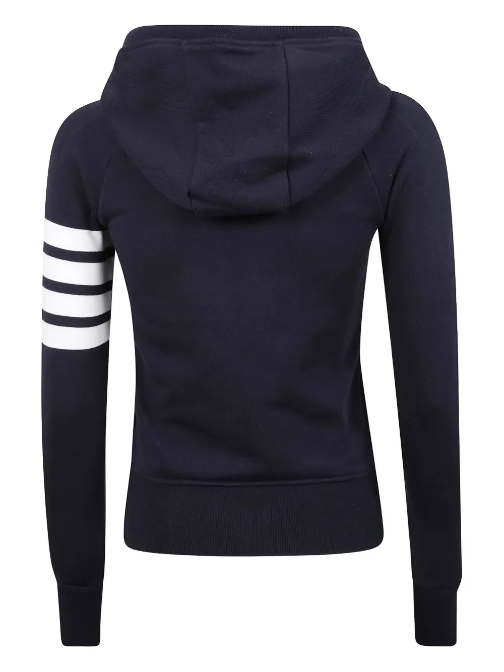 Thom Browne Sweater met trekkoord capuchon en rits - Blauw