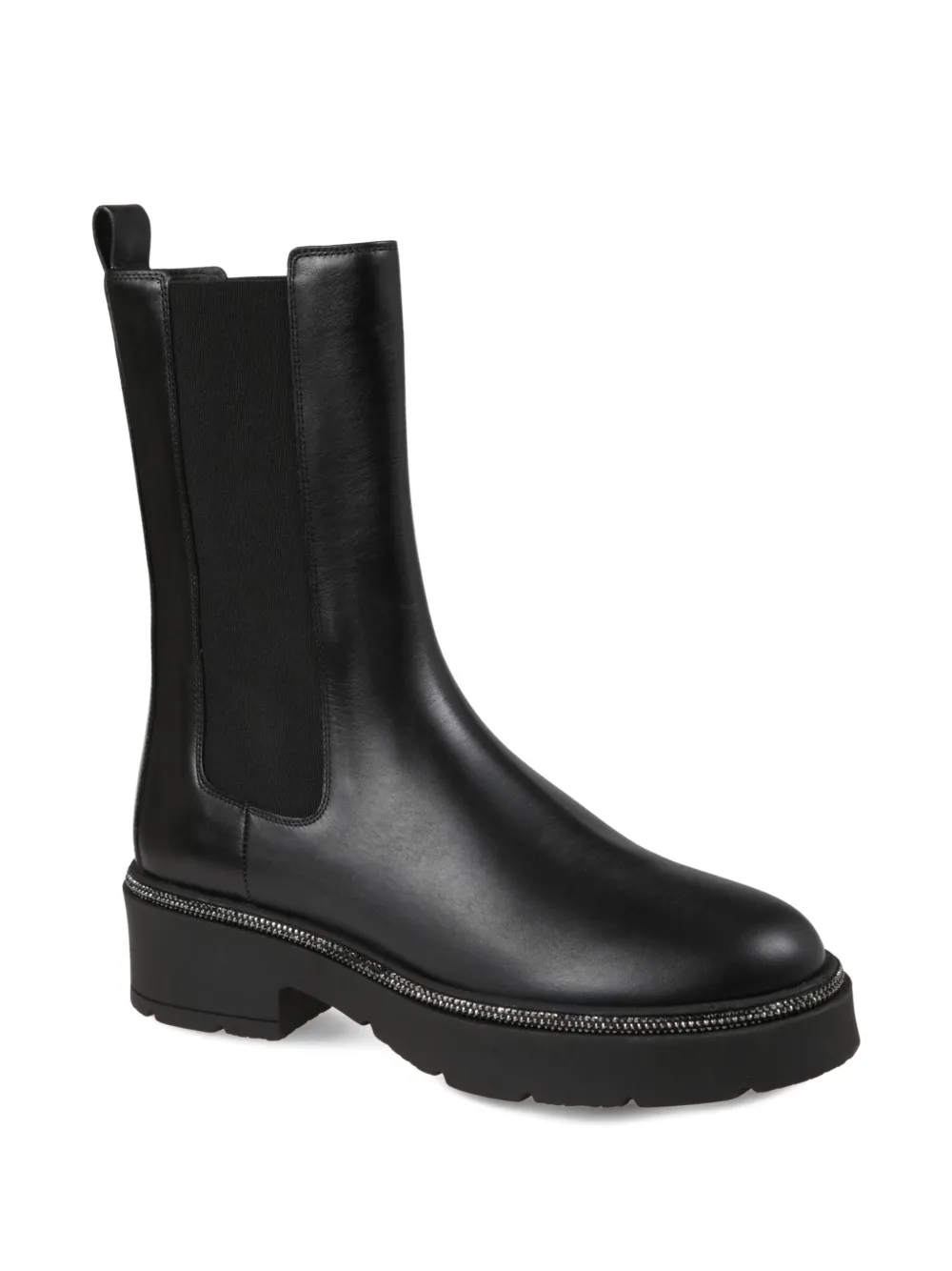 René Caovilla Laarzen verfraaid met kristallen Zwart