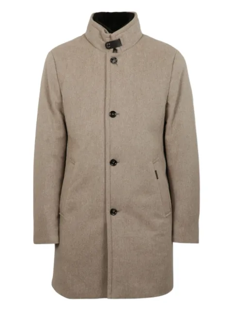 Moorer high-neck button-up coat