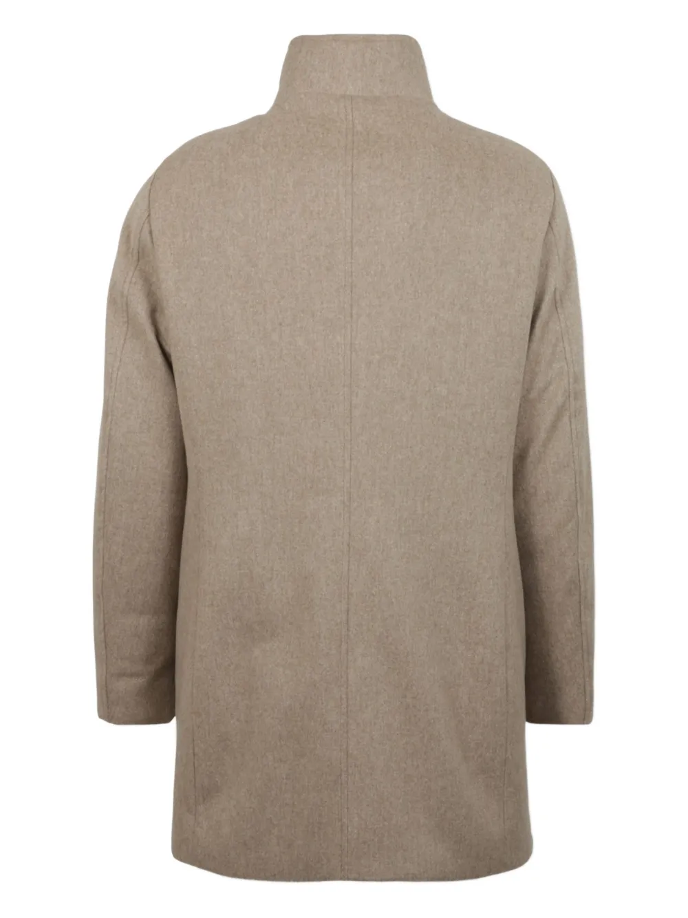 Moorer Button-up jas met hoge hals Beige
