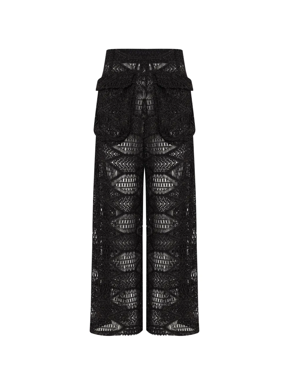 Amir Slama crochet pocket palazzo pants - Schwarz