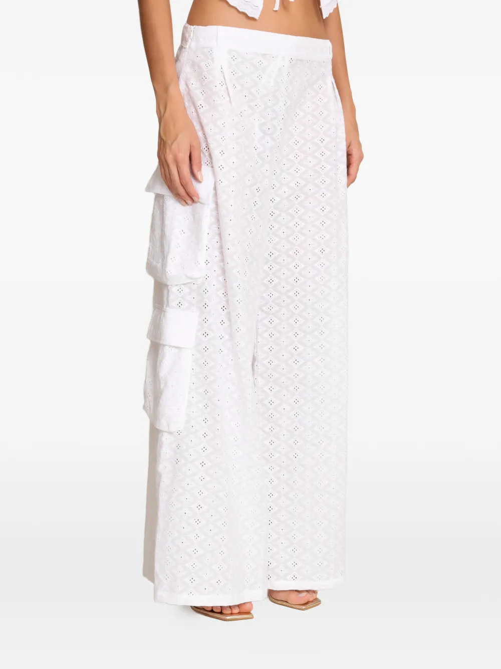 Amir Slama Cargo broek met ringlets Wit