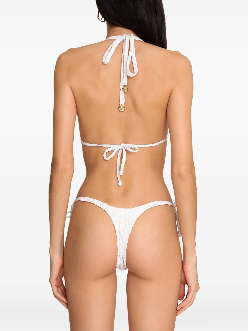 Amir Slama x Jade Picon bikini met textuur Beige
