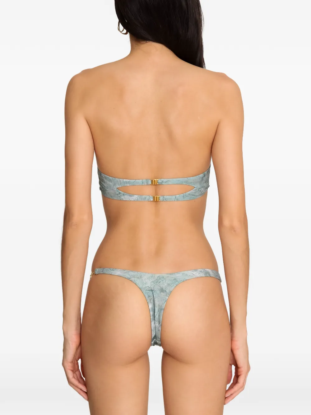 Amir Slama x Jade Picon bikini met print Blauw