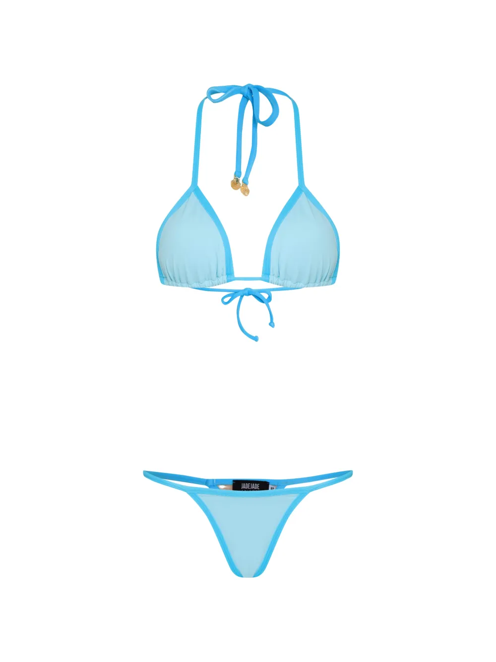 Amir Slama triangle-design trim bikini - Blu