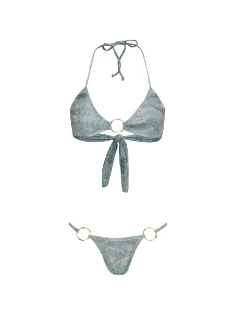 Amir Slama x Jade Picon ring-detail floral-print swimsuit