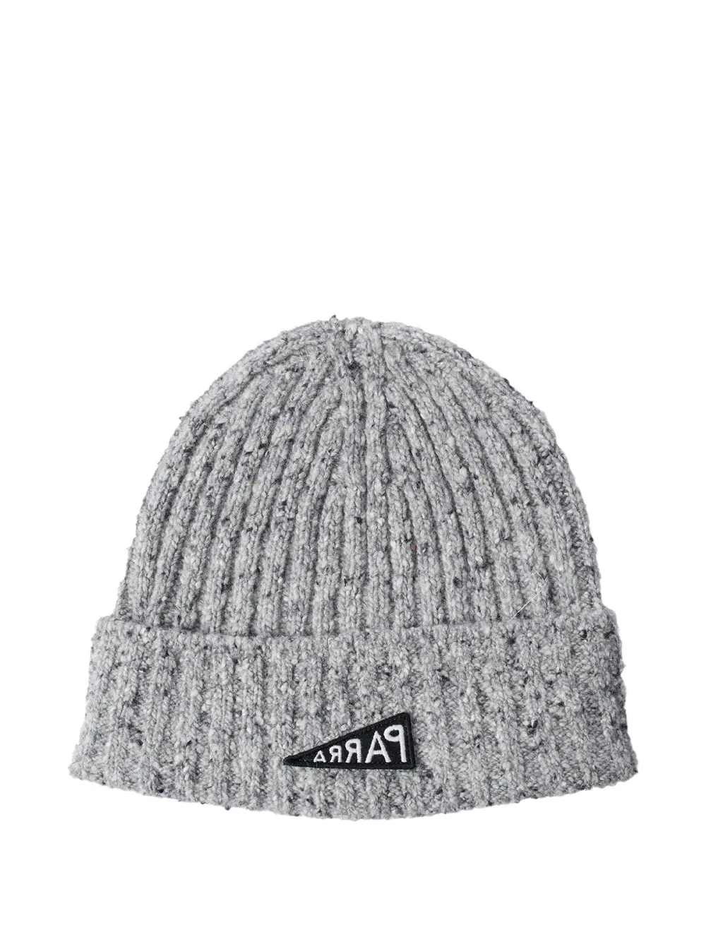 BY PARRA Reversed flag knitted beanie - Grigio