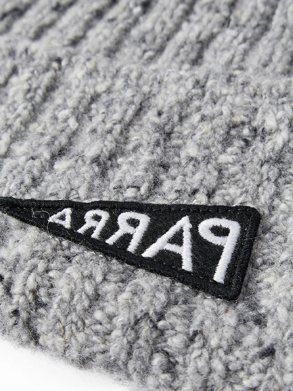 BY PARRA Reversed flag knitted beanie - Grijs