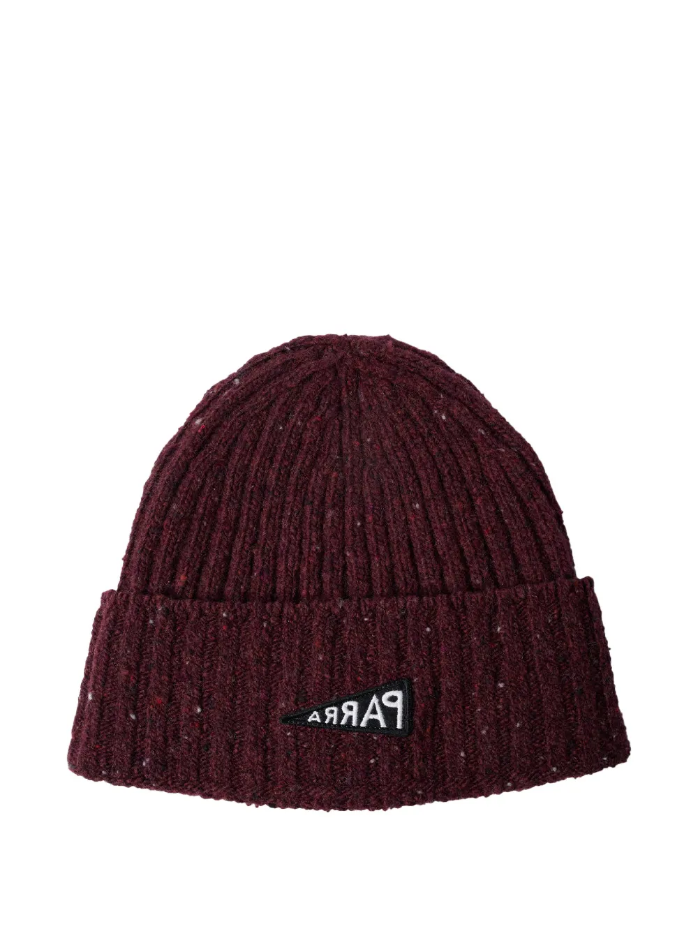 BY PARRA reverse flag knitted beanie - Rosso