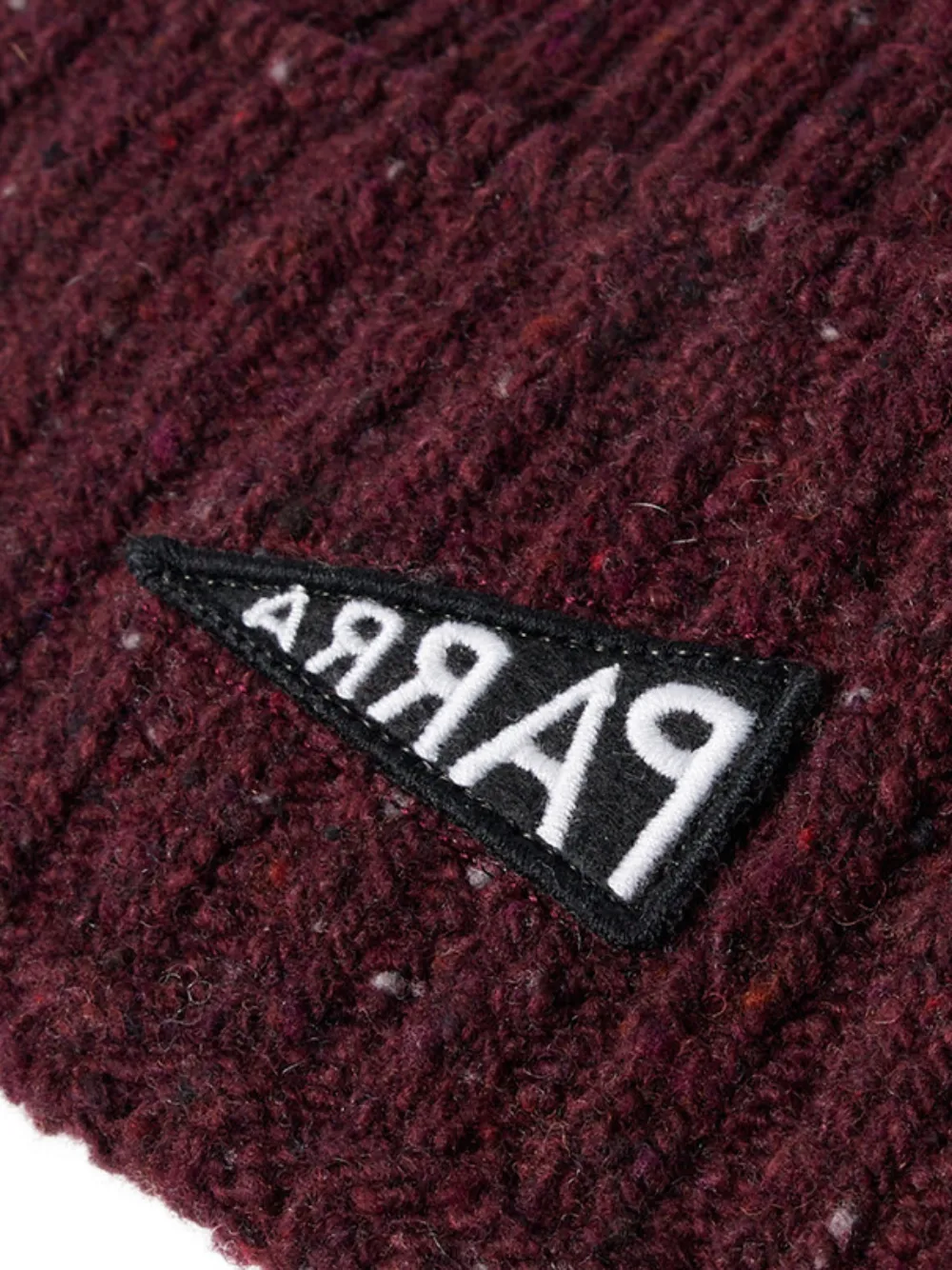 BY PARRA reverse flag knitted beanie - Rood